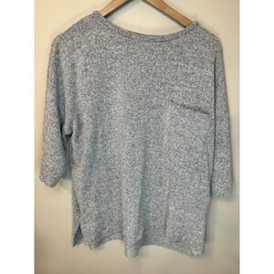 Zara Sweater Half Cut Sleeve No Tags Oversized Gray Knit Women's Med. W/ Pocket